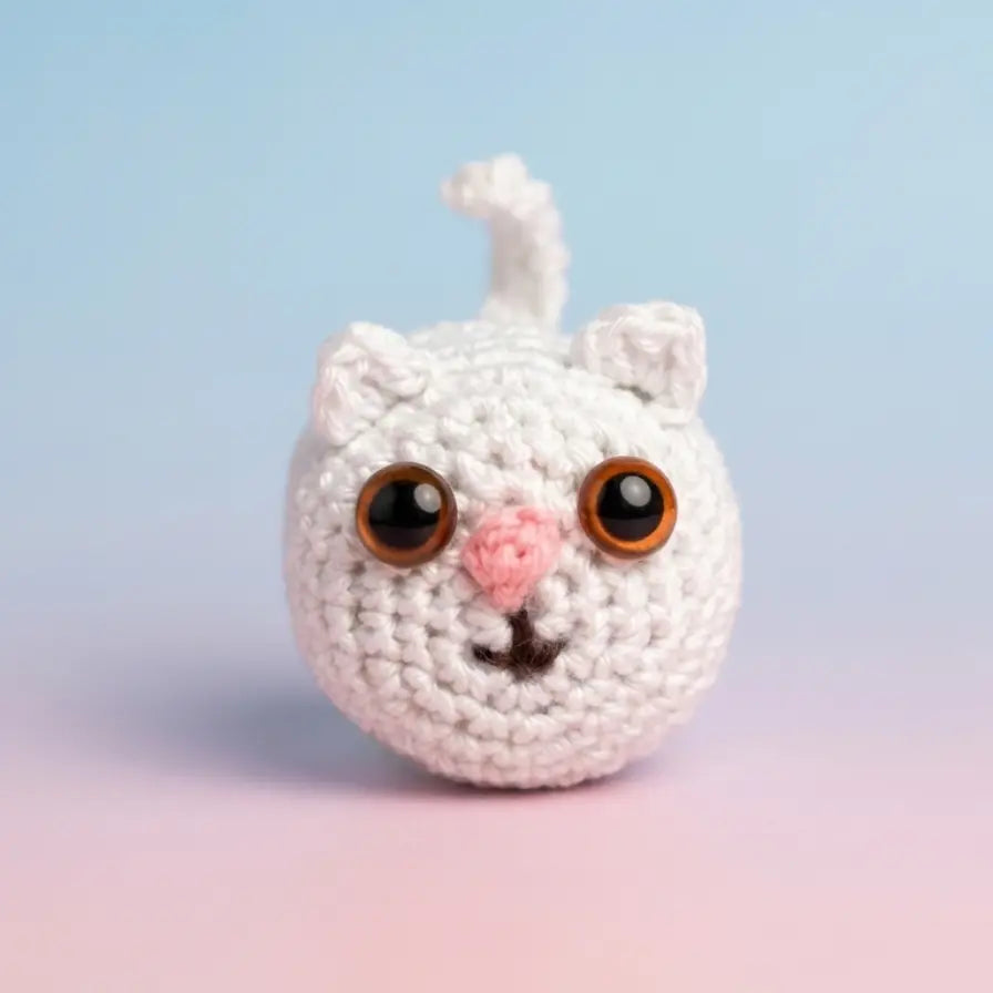 Roztomilá háčkovaná kočka – handmade plyšák Kitty Crochet